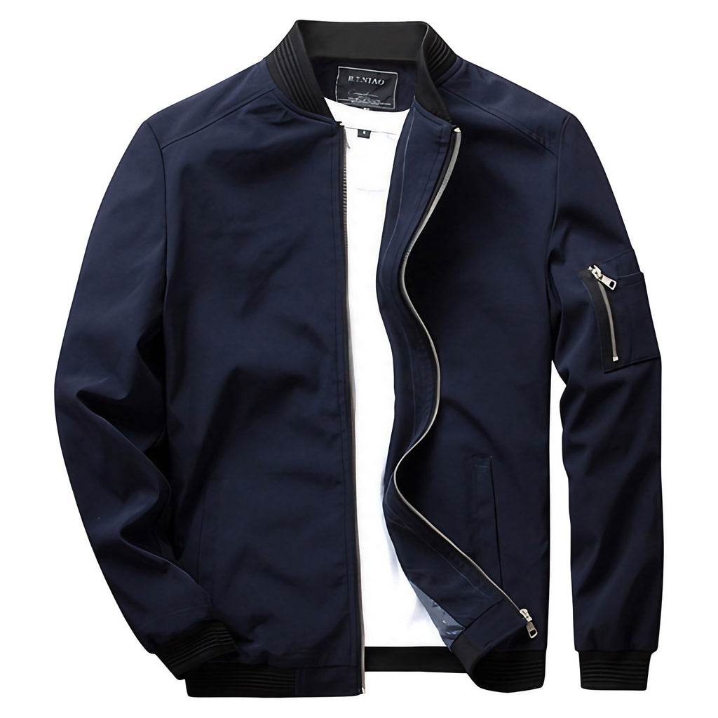Veste légère homme pour l'été, coupe ajustée, cinq coloris, bleu marine