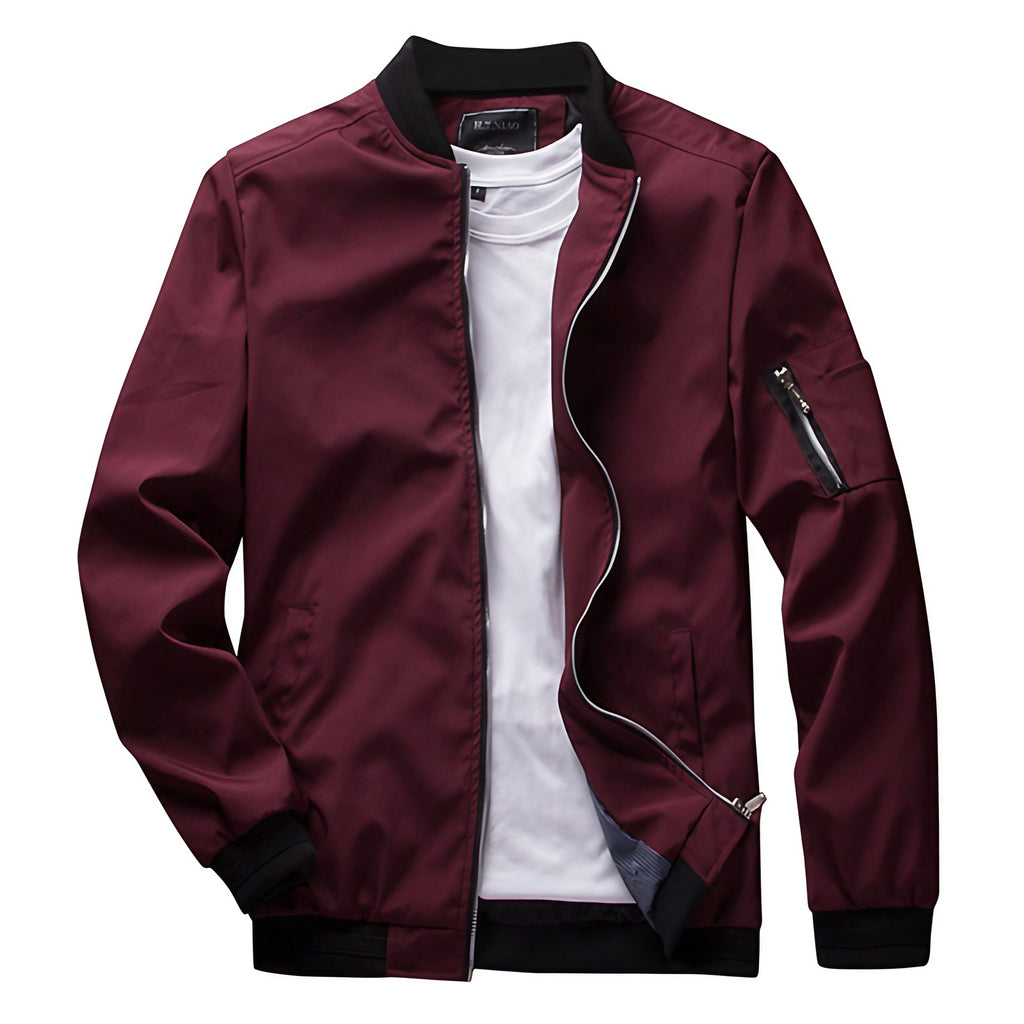 Veste légère homme pour l'été, coupe ajustée, cinq coloris, rouge