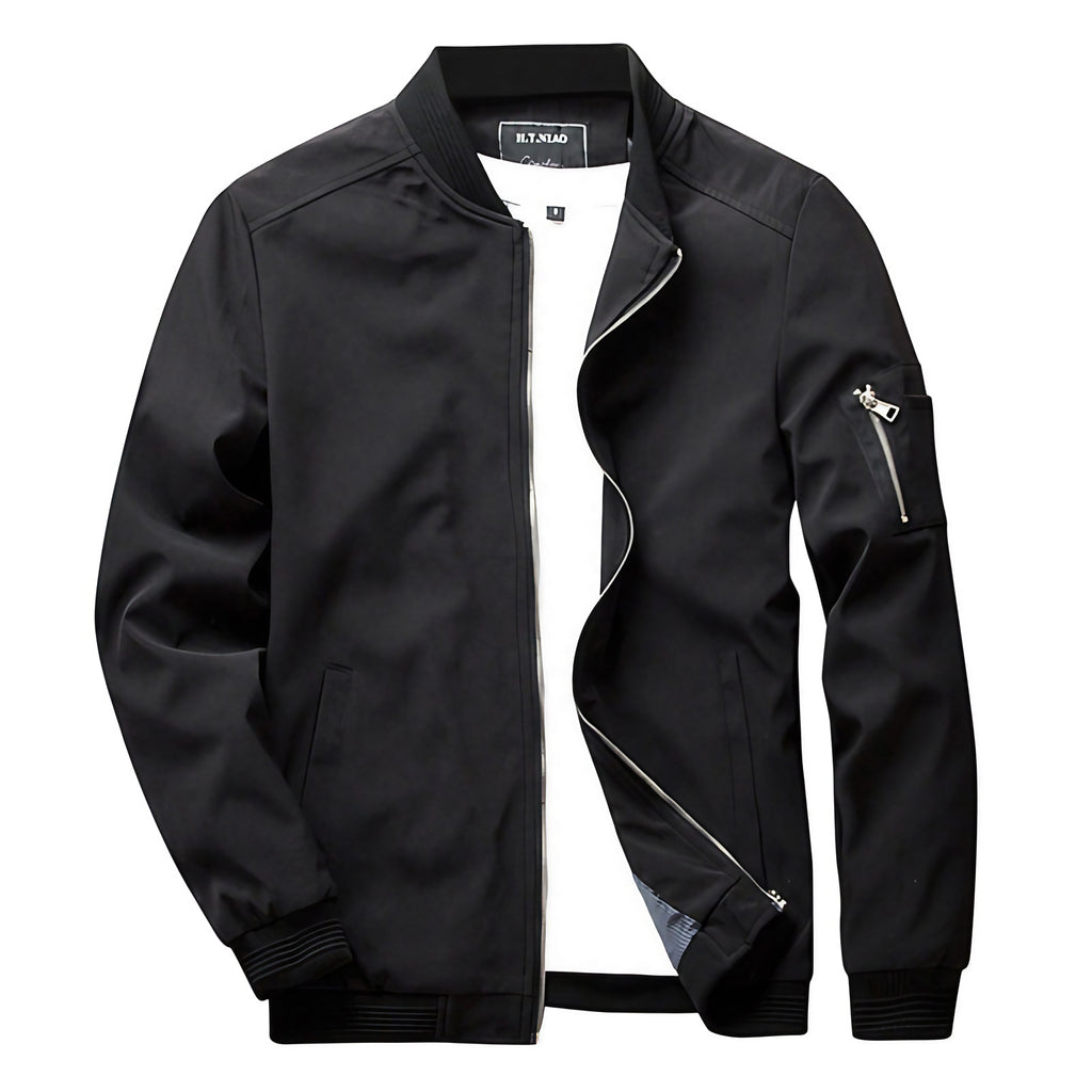 Veste légère homme pour l'été, coupe ajustée, cinq coloris, noir