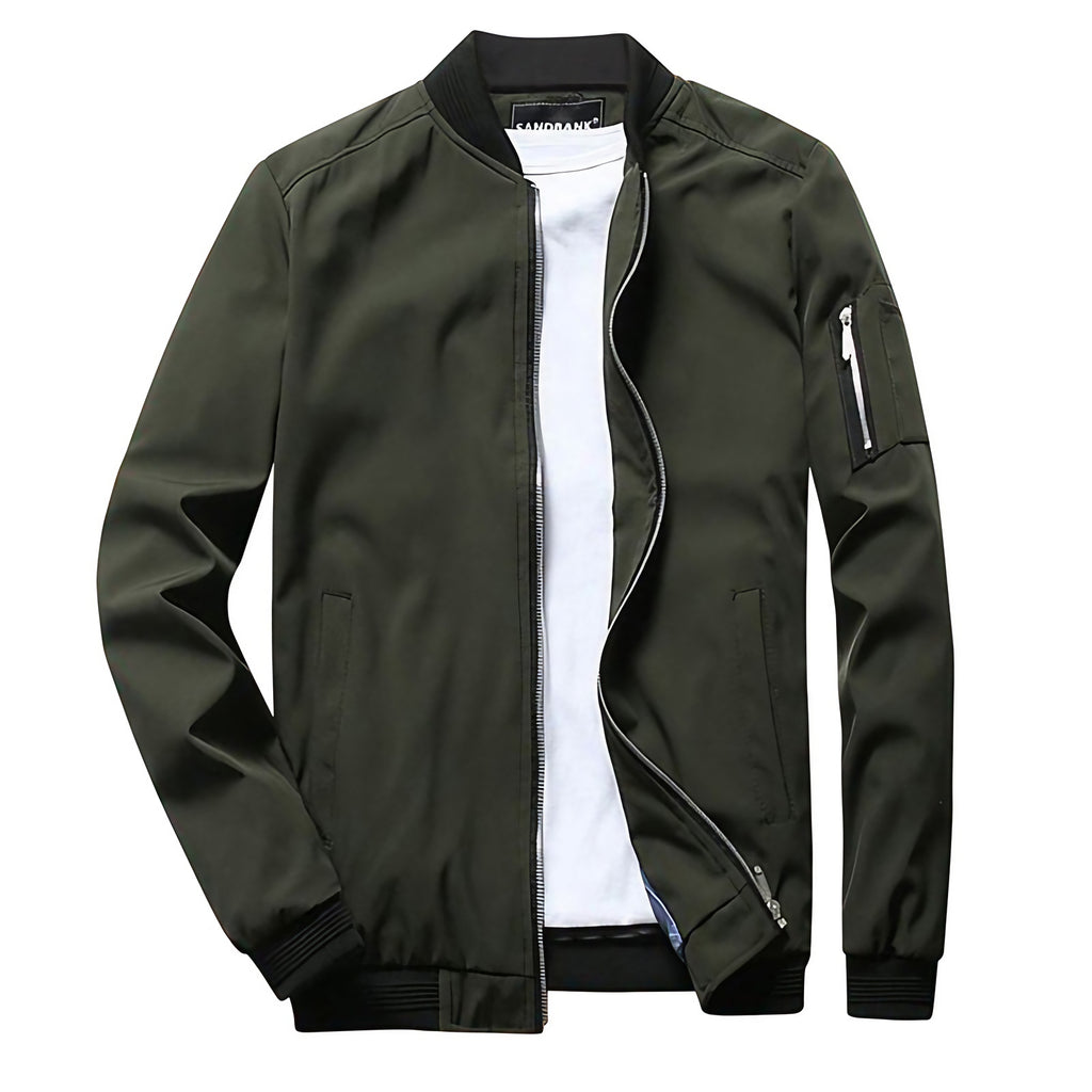 Veste légère homme pour l'été, coupe courte, cinq coloris, vert armée