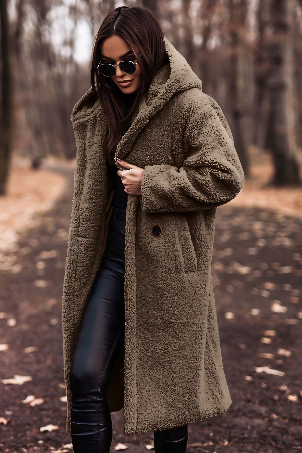 Veste d'hiver femme chaude, neuf coloris, du S au XL, marron clair