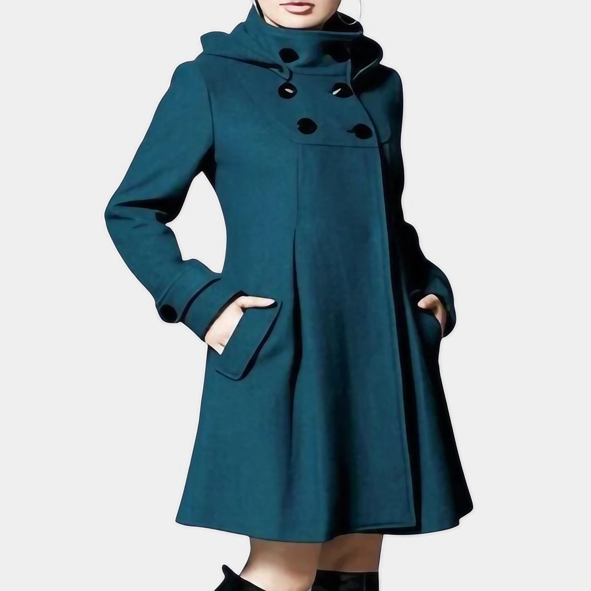 Veste d'hiver femme à poches latérales, trois coloris