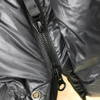 Veste d'hiver femme imperméable et coupe-vent, noire