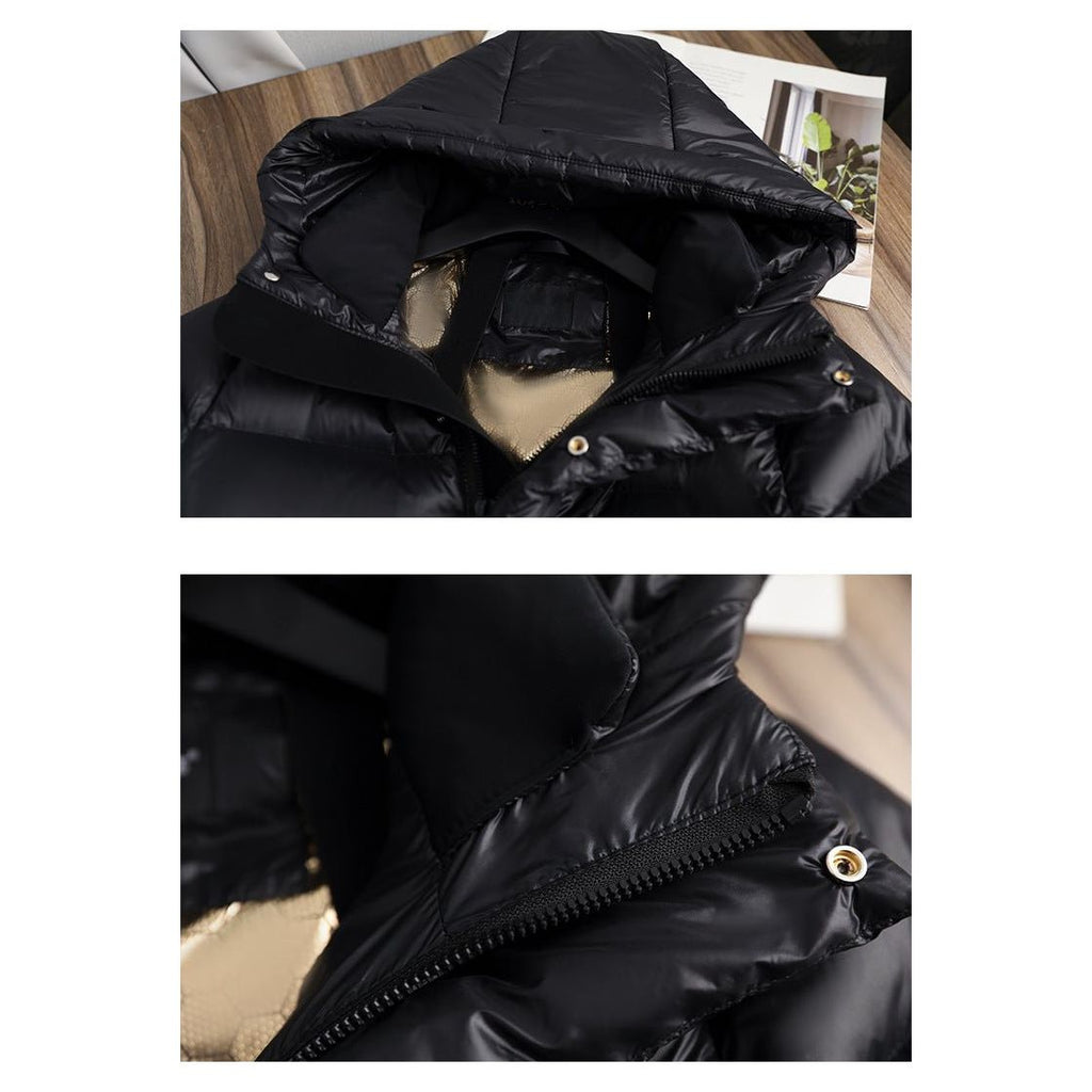 Veste d'hiver femme imperméable et coupe-vent, noire