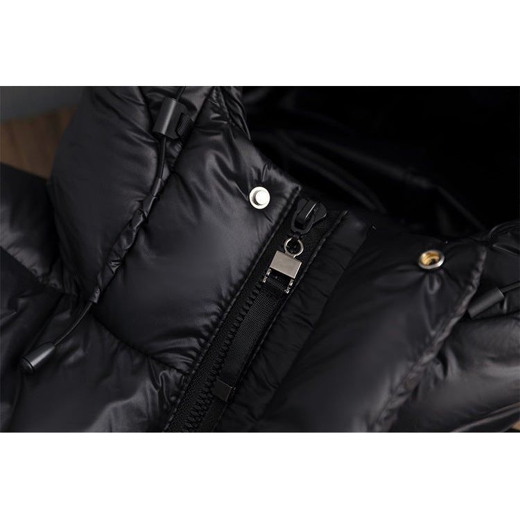 Veste d'hiver femme imperméable et coupe-vent, noire