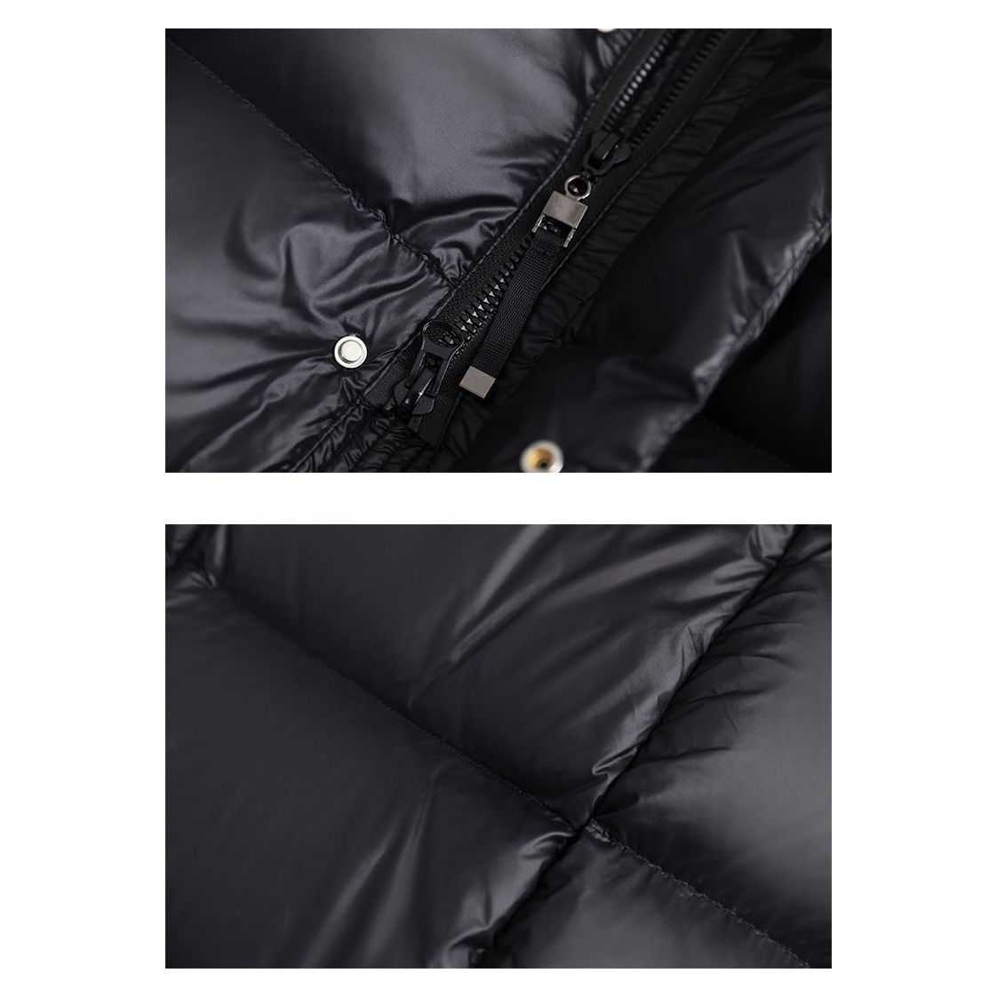 Veste d'hiver femme imperméable et coupe-vent, noire