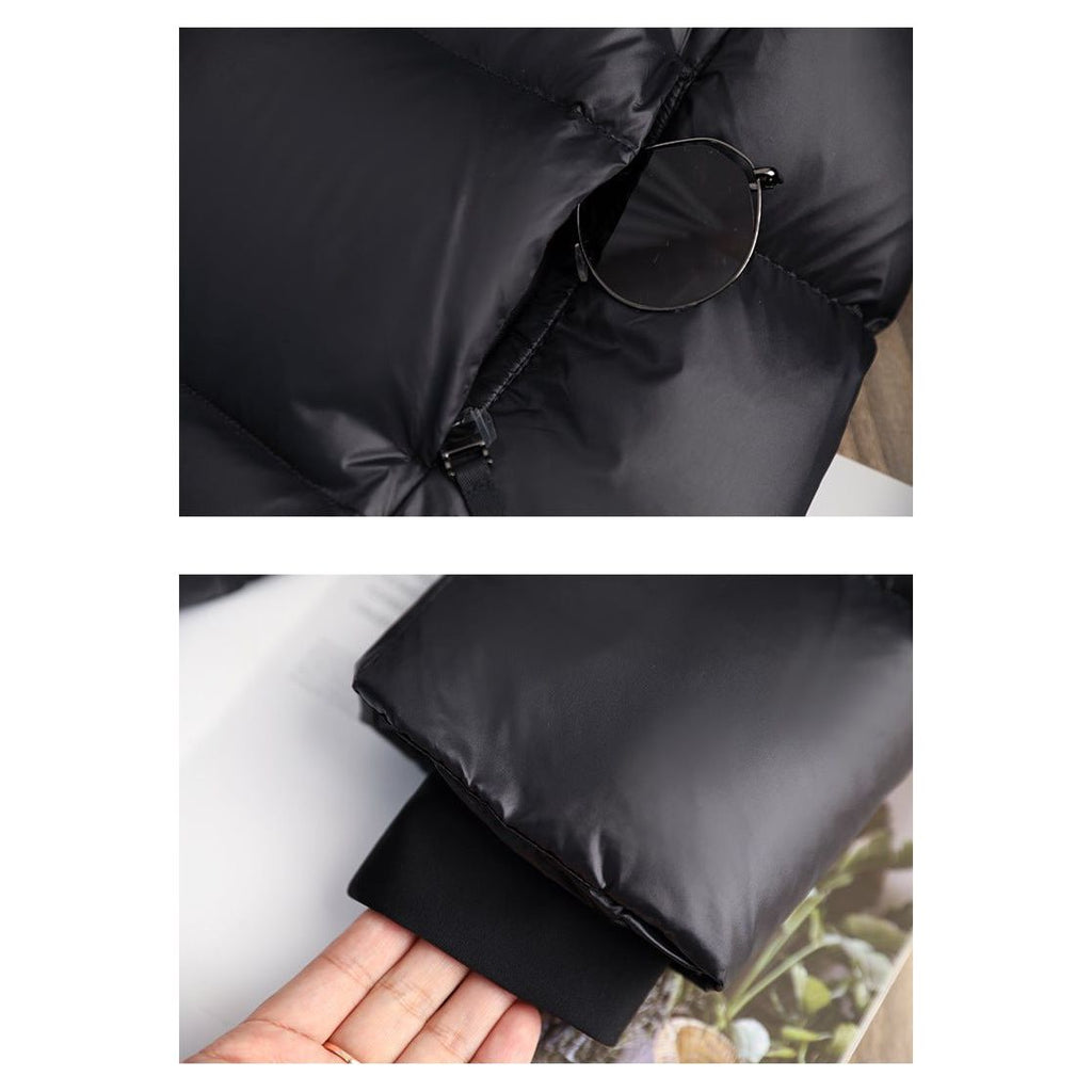 Veste d'hiver femme imperméable et coupe-vent, noire