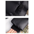 Veste d'hiver femme imperméable et coupe-vent, noire