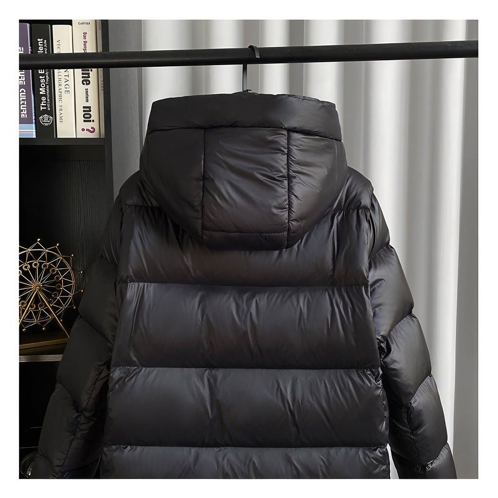 Veste d'hiver femme imperméable et coupe-vent, noire