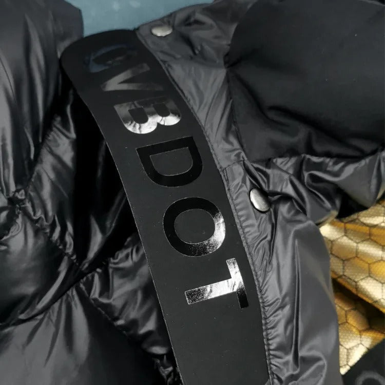 Veste d'hiver femme imperméable et coupe-vent, noire