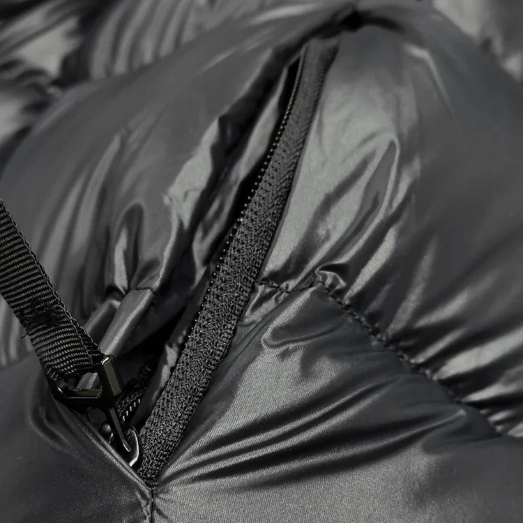 Veste d'hiver femme imperméable et coupe-vent, noire