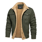 Veste homme doublée pour l'hiver, cinq coloris, vert
