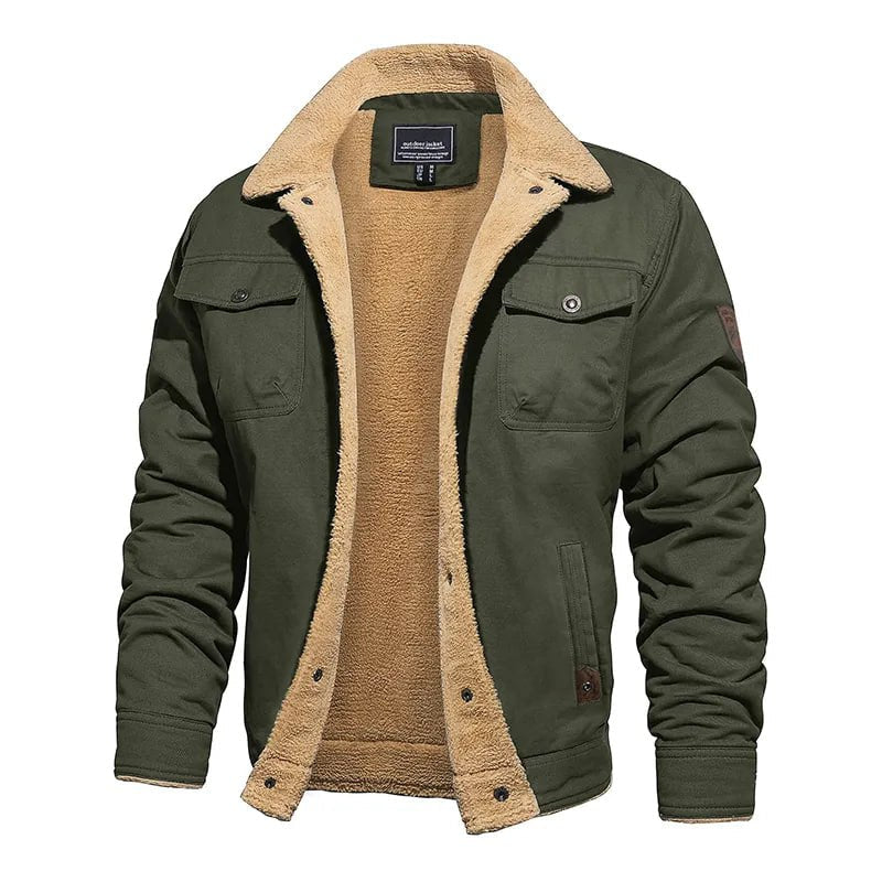 Veste homme doublée pour l'hiver, cinq coloris, vert