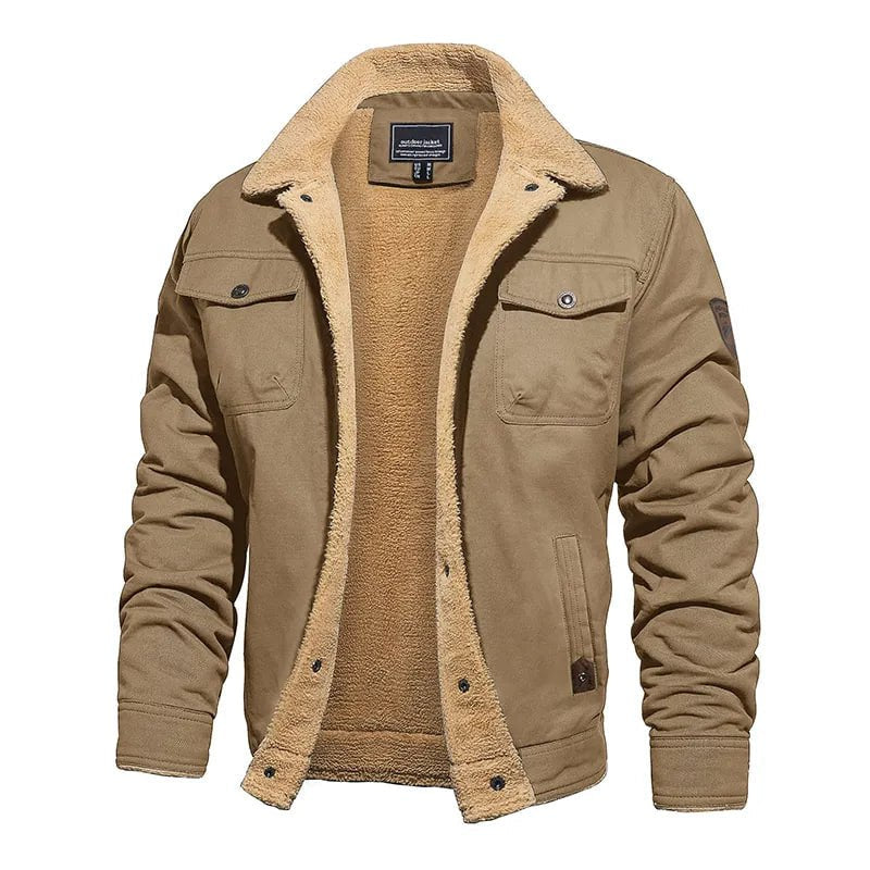 Veste homme doublée pour l'hiver, cinq coloris, kaki