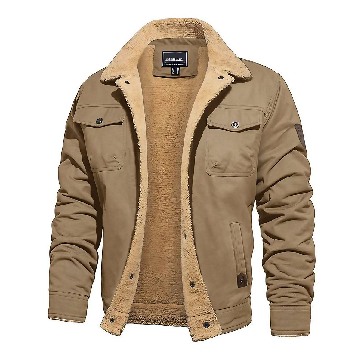 Veste homme doublée pour l'hiver, cinq coloris, kaki