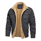 Veste homme doublée pour l'hiver, cinq coloris, gris
