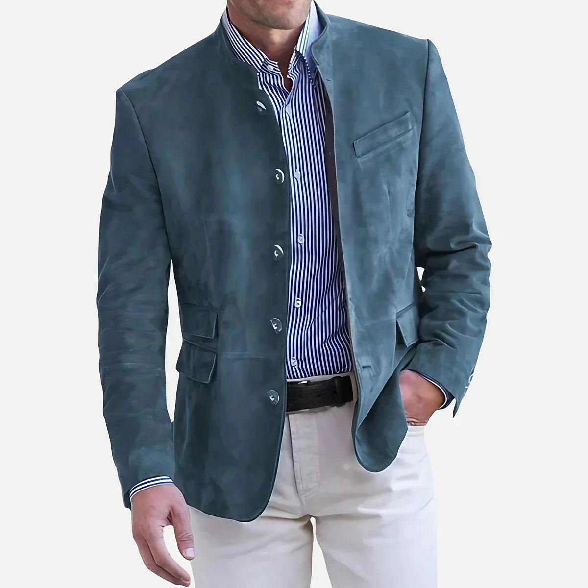 Veste de costume homme coupe classique, cinq coloris, du S au 2XL, bleu