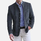 Veste de costume homme coupe classique, cinq coloris, du S au 2XL, gris foncé