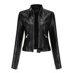Veste biker femme à doubles fermetures éclair, noir