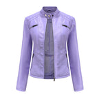 Veste courte femme coupe moderne, six coloris, du S au 3XL, pourpre