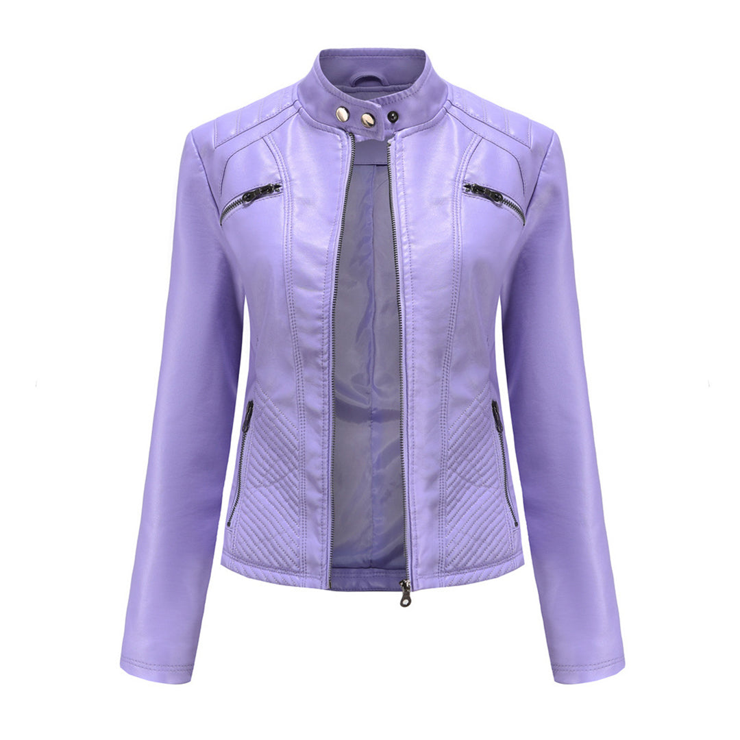 Veste courte femme coupe moderne, six coloris, du S au 3XL, pourpre