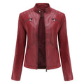 Veste courte femme coupe moderne, six coloris, du S au 3XL, rouge