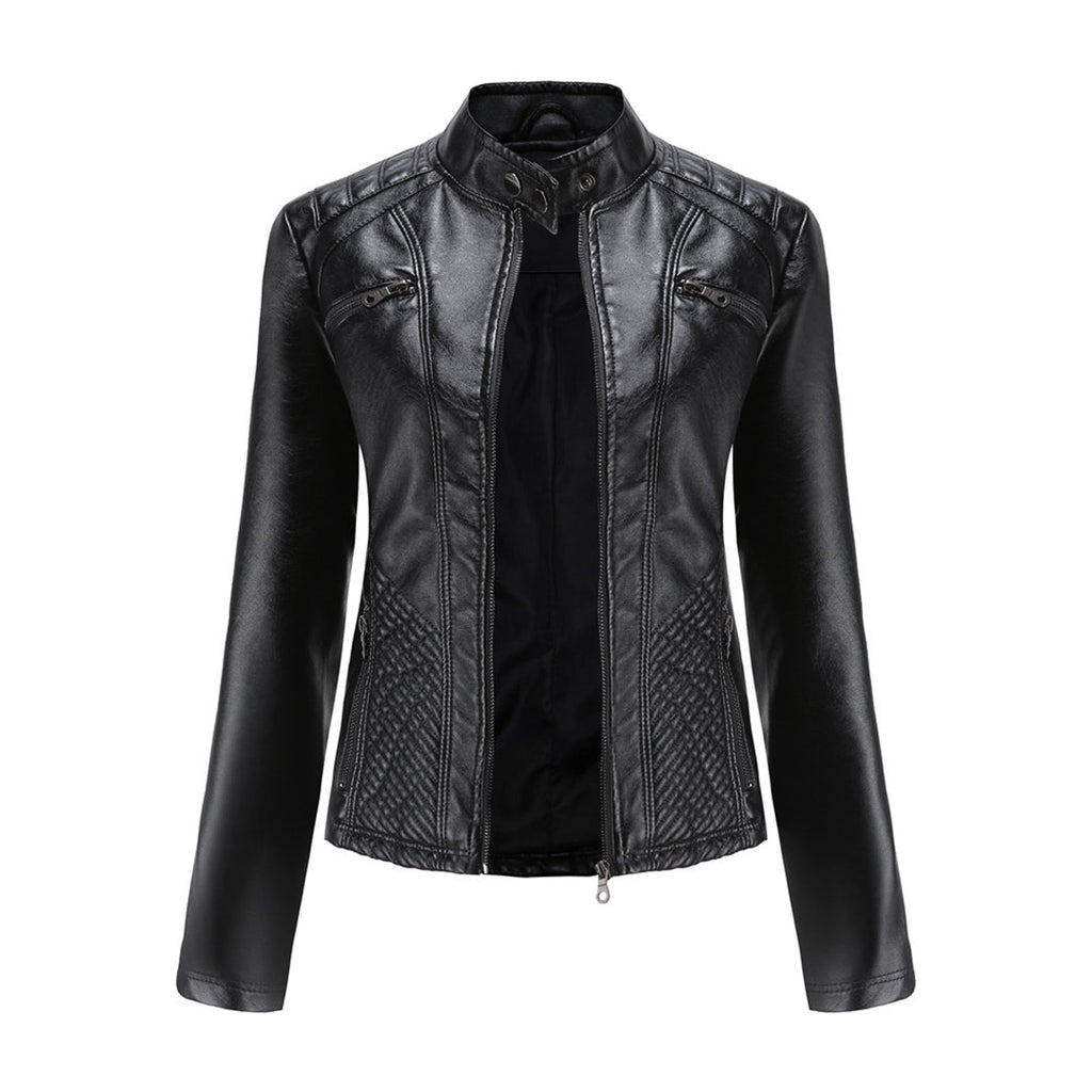 Veste courte femme coupe moderne, six coloris, du S au 3XL, noir