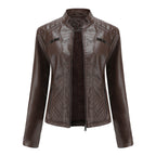 Veste courte femme coupe moderne, six coloris, du S au 3XL, café