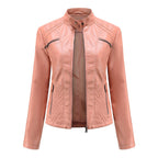 Veste courte femme coupe moderne, six coloris, du S au 3XL, rose