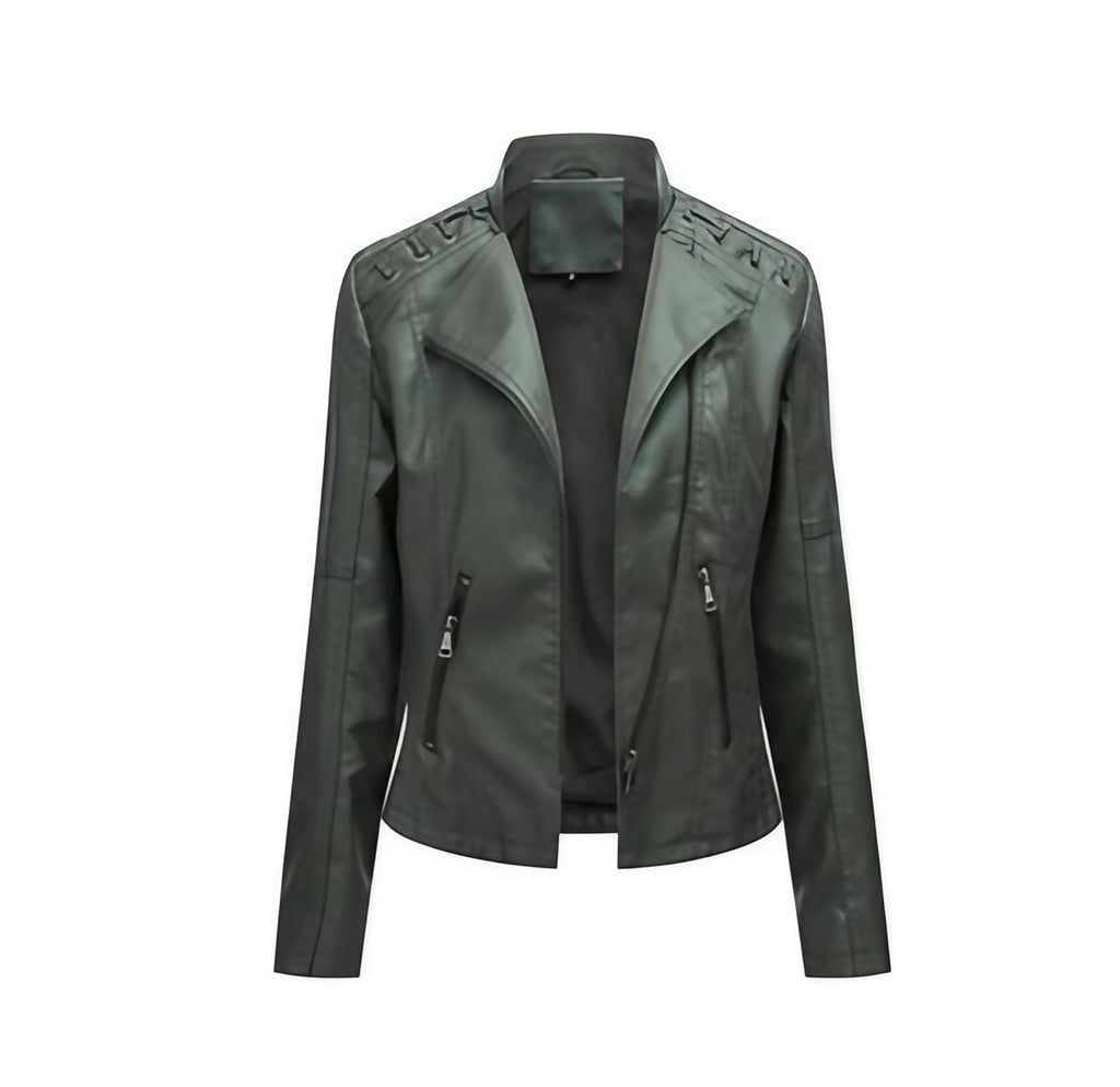 Veste femme rétro ajustée, zip caché, du S au 4XL, vert