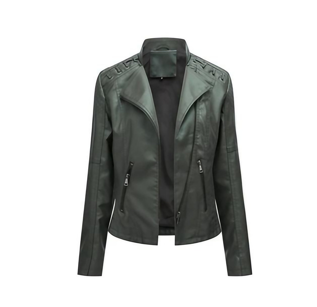 Veste femme rétro ajustée, zip caché, du S au 4XL, vert