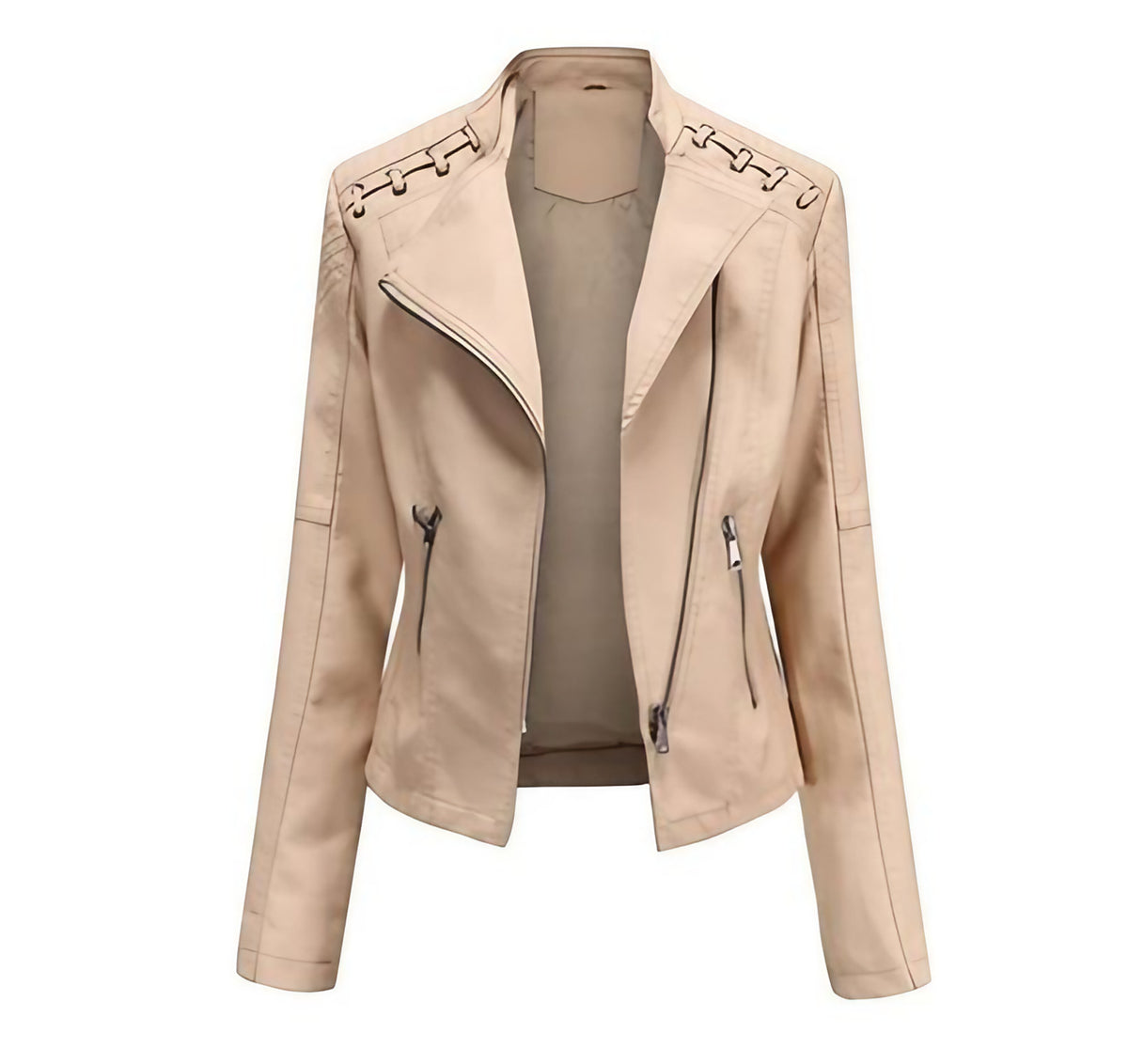 Veste femme rétro ajustée, zip caché, du S au 4XL, kaki