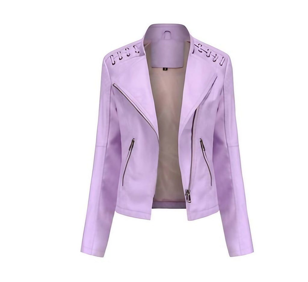 Veste femme rétro ajustée, zip caché, du S au 4XL, rose cerisier