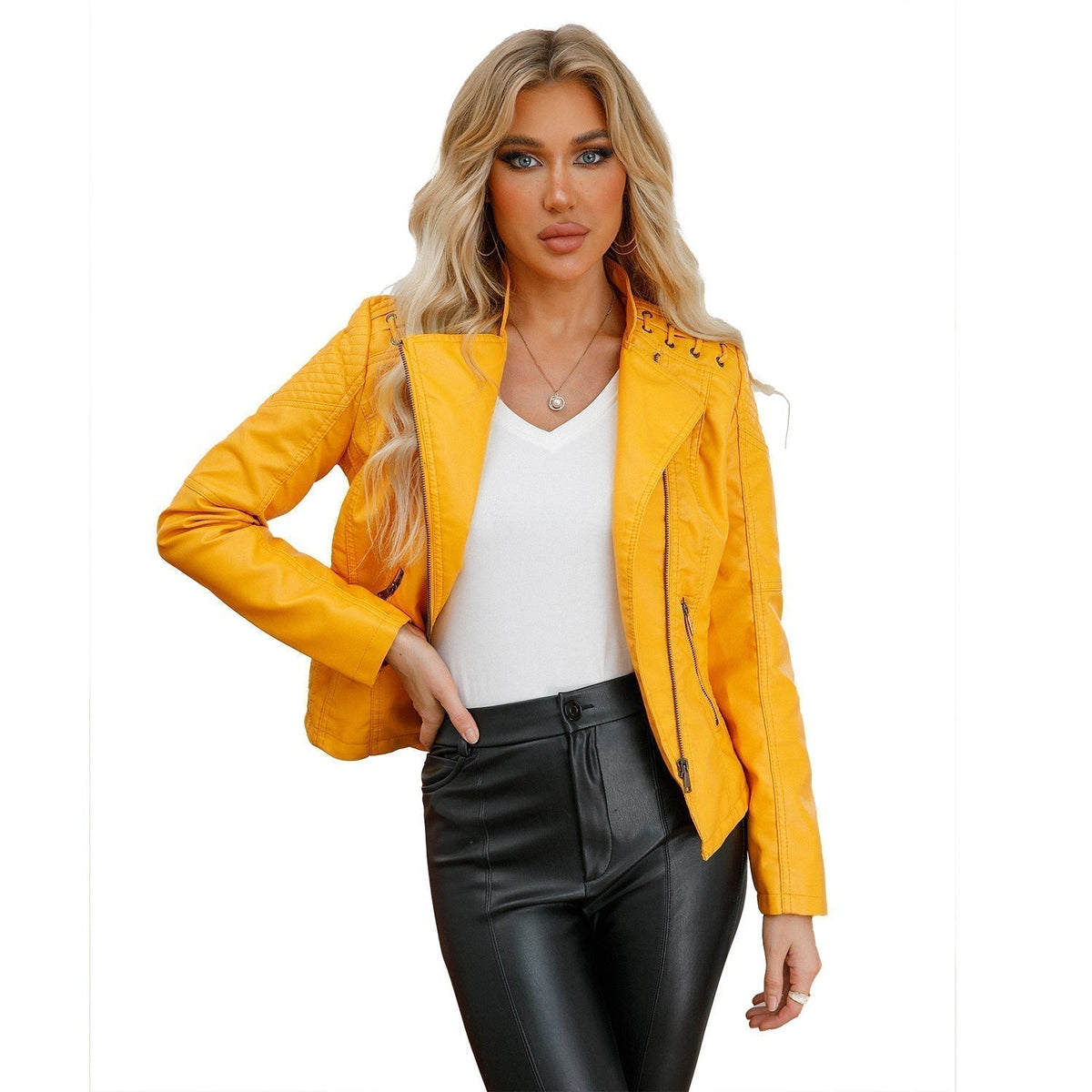 Veste femme rétro ajustée, zip caché, du S au 4XL