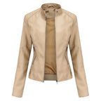 Veste femme courte, six coloris, du S au 3XL, beige