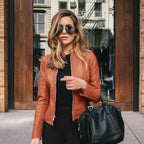 Veste femme zippée pour l'hiver, cinq coloris, du S au 3XL, marron