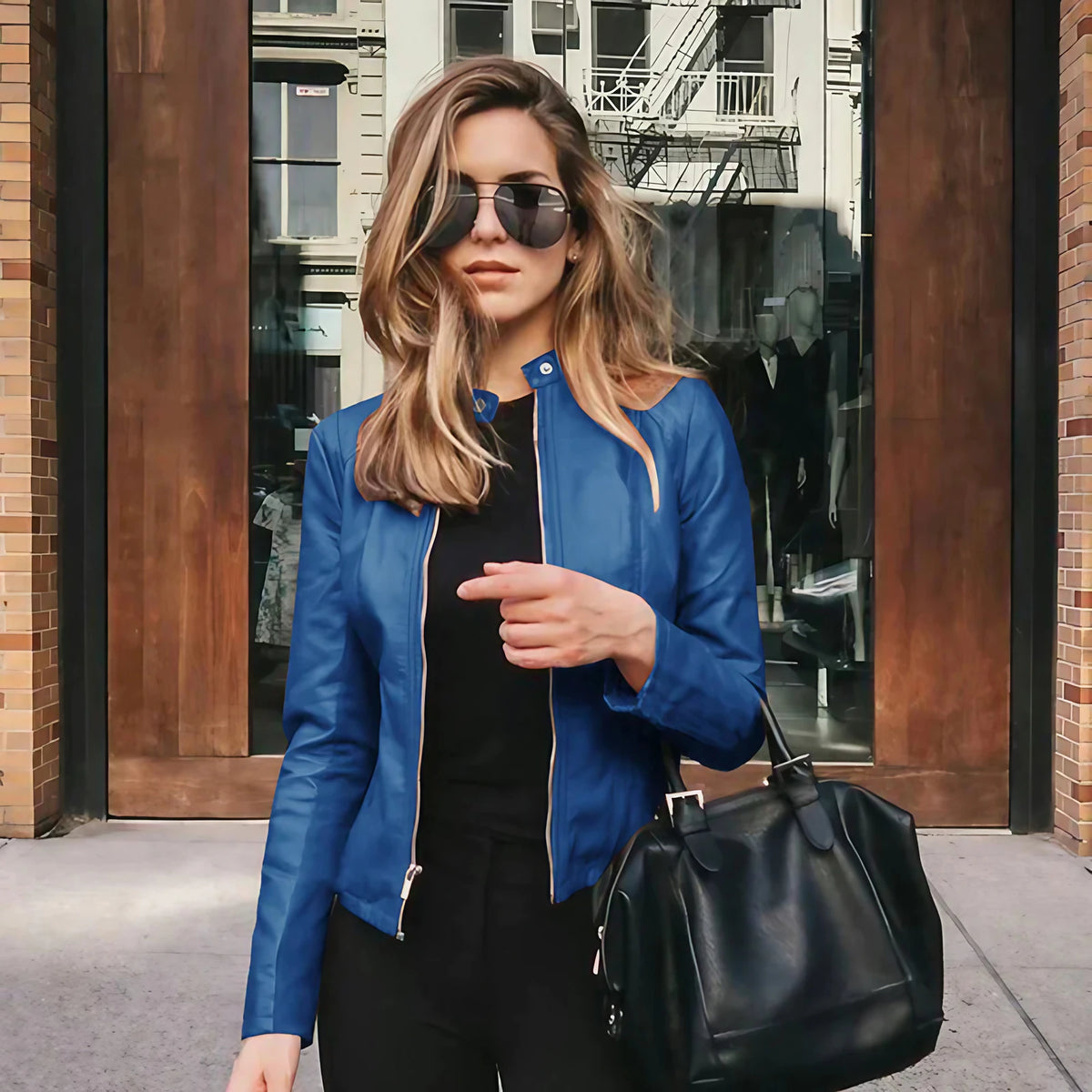 Veste femme zippée pour l'hiver, cinq coloris, du S au 3XL, bleu