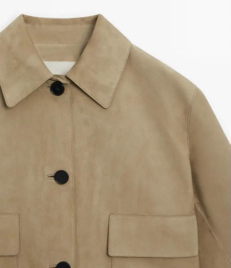 Veste femme kaki coupe ajustée, surface texturée