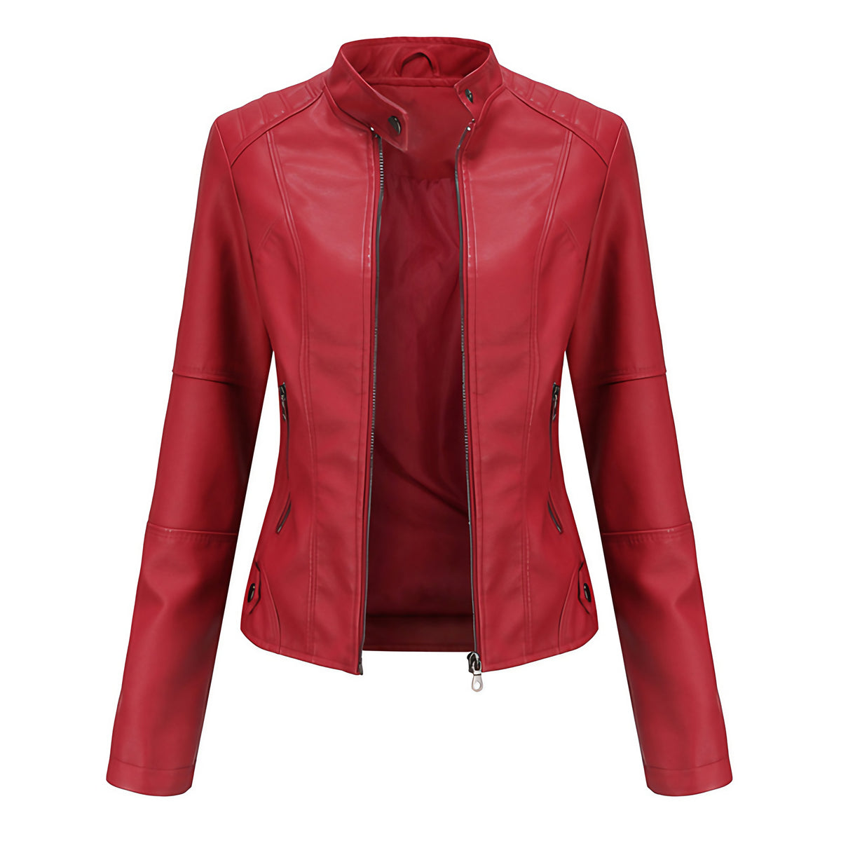 Veste femme courte, six coloris, du S au 3XL, rouge