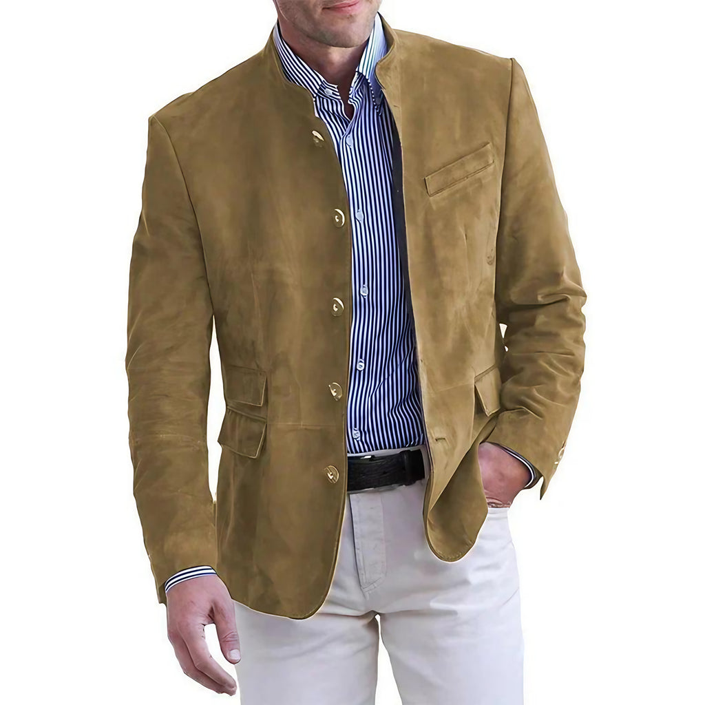 Veste homme à poches zippées, coupe près du corps, cinq coloris, kaki