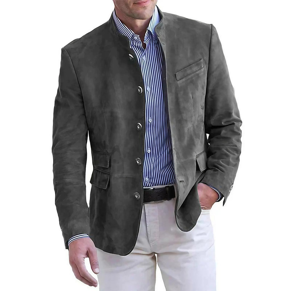 Veste homme à poches zippées, coupe près du corps, cinq coloris, gris