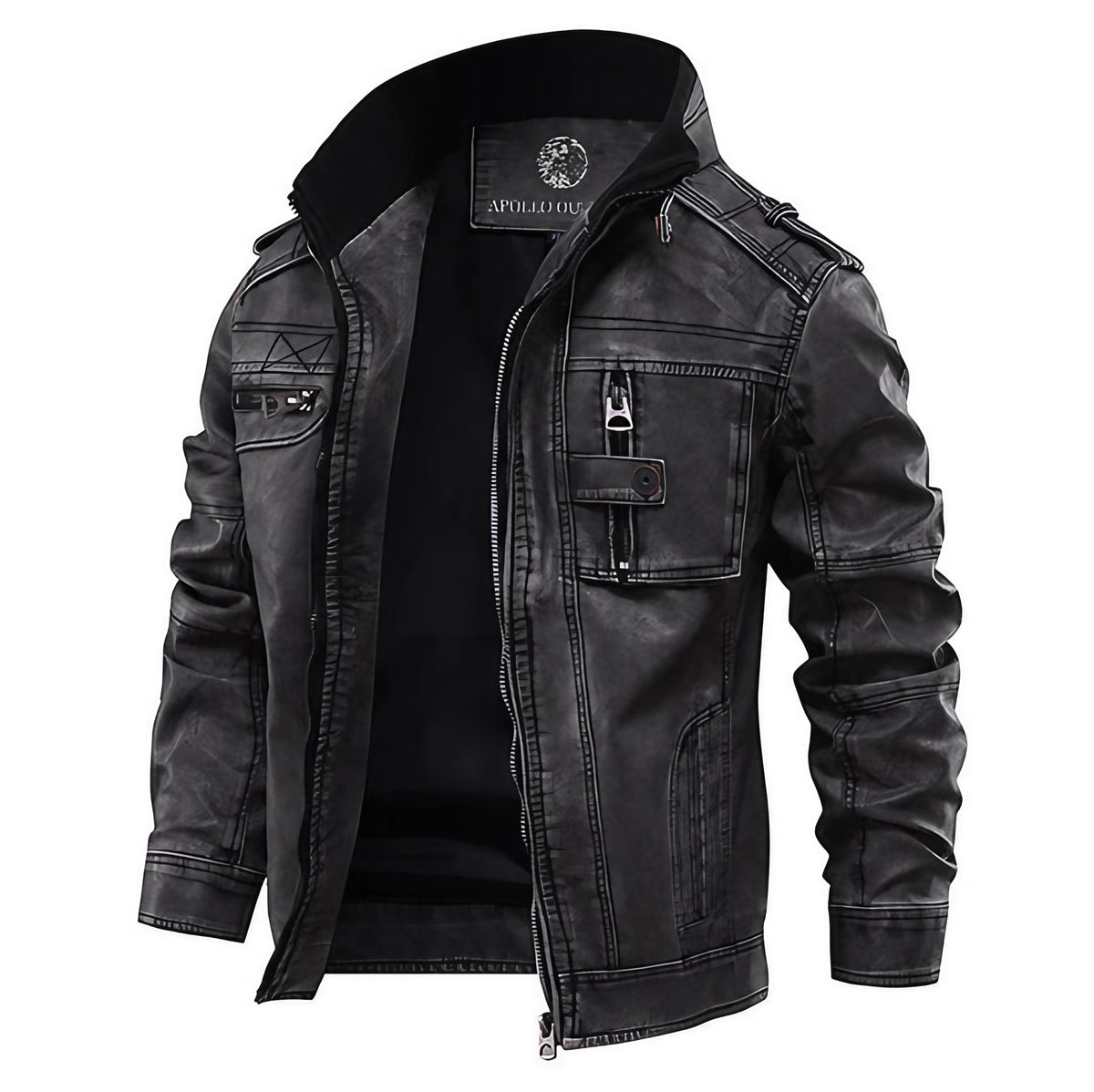 Veste homme noire à coupe ajustée, du XS au 4XL, noir