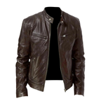 Veste homme zippée à poches, coupe droite, du S au 3XL, brun