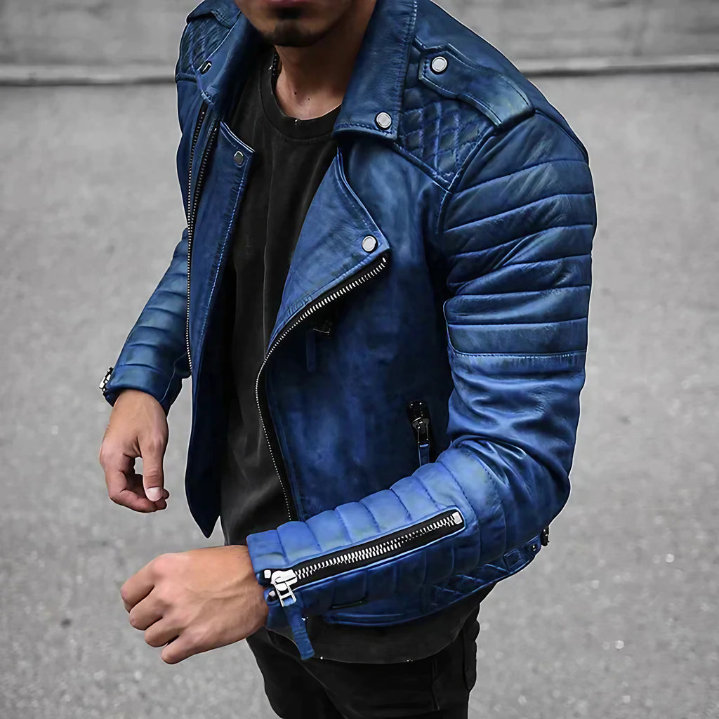 Veste homme coupe ajustée, quatre coloris, du XS au 2XL, bleu