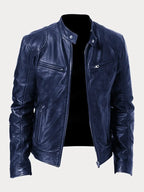 Veste homme casual chic coupe ajustée, dix coloris, bleu foncé