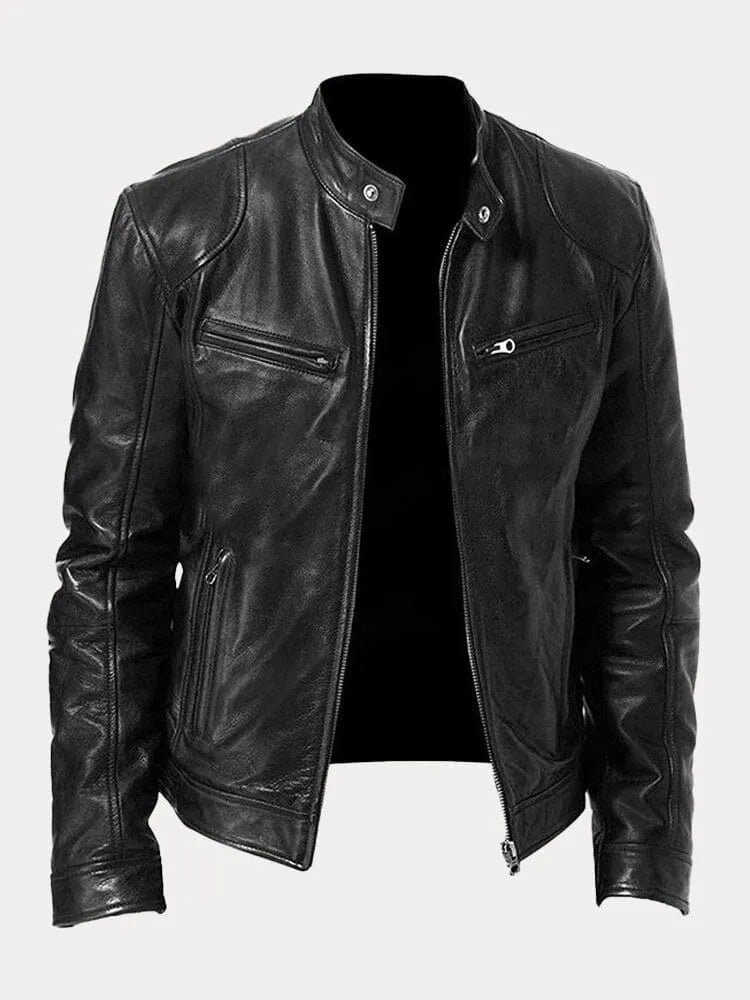 Veste homme casual chic coupe ajustée, dix coloris, noir