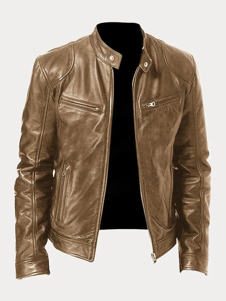 Veste homme casual chic coupe ajustée, dix coloris, kaki