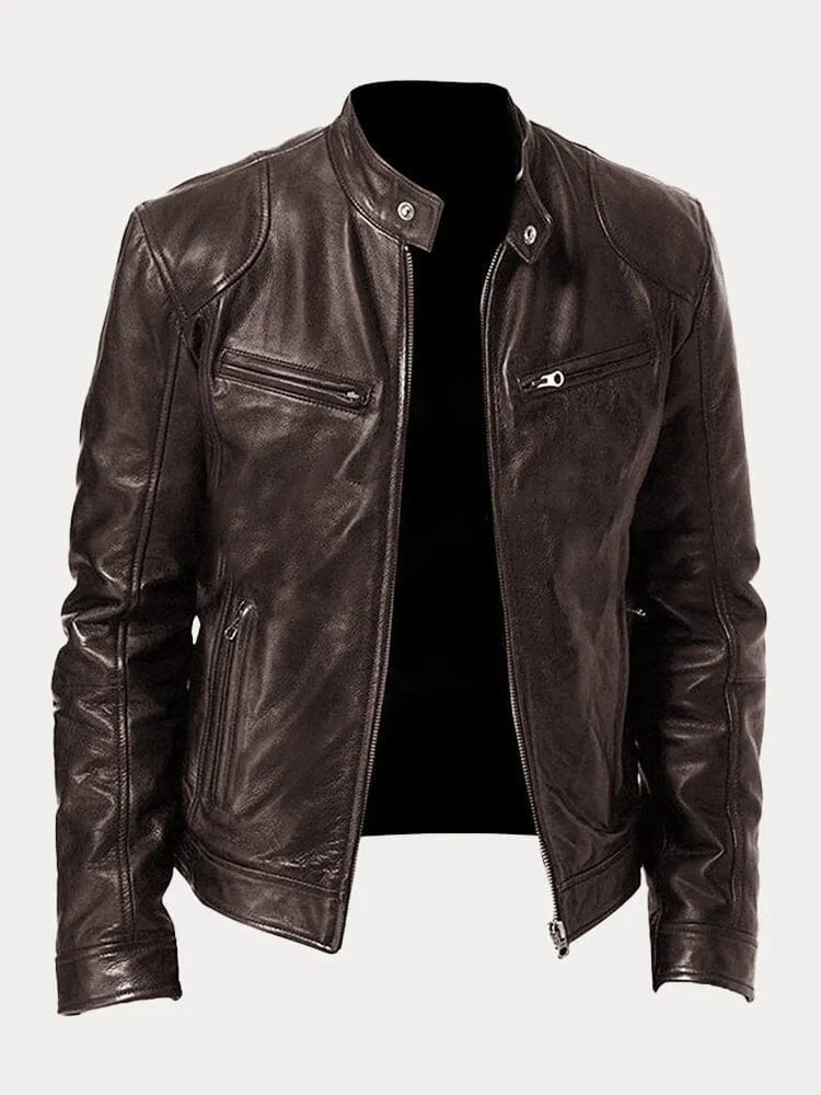 Veste homme casual chic coupe ajustée, dix coloris, marron