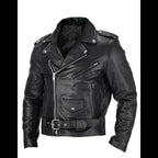 Veste homme ceinturée à col retourné, noire, du XS au 2XL