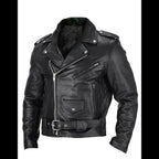 Veste homme ceinturée à col retourné, noire, du XS au 2XL, noir